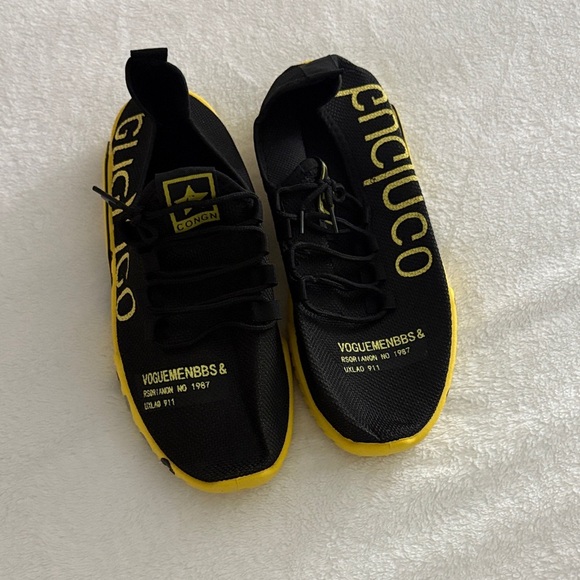 Black and Yellow Sneakers - Picture 1 of 4